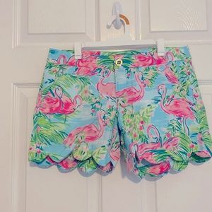 Lilly Pulitzer Florida flamingo size 4 buttercup shorts